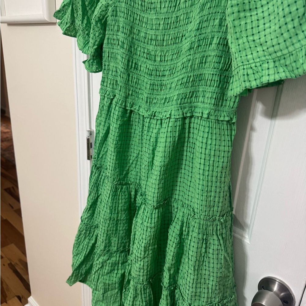 Davi & Dani Vibrant Green Textured Dress NWT - Picture 10 of 11